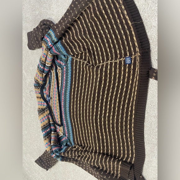 Chaps Ralph lauren womens south Western Knit cardigan  sz L/P Aztec Vtg 80s - Picture 10 of 12